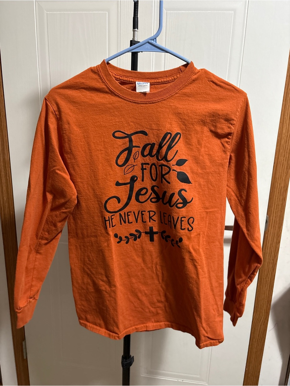 Fall For Jesus Orange Long-Sleeve Tee